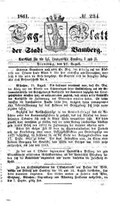 Tag-Blatt der Stadt Bamberg (Bamberger Tagblatt) Dienstag 27. August 1861