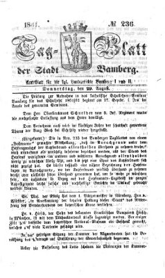 Tag-Blatt der Stadt Bamberg (Bamberger Tagblatt) Donnerstag 29. August 1861