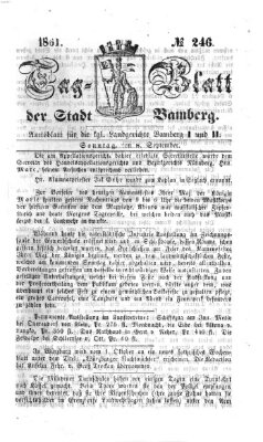 Tag-Blatt der Stadt Bamberg (Bamberger Tagblatt) Sonntag 8. September 1861