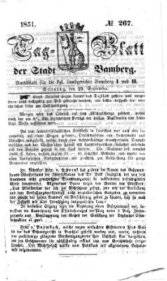 Tag-Blatt der Stadt Bamberg (Bamberger Tagblatt) Sonntag 29. September 1861