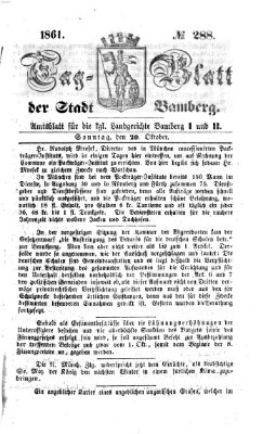 Tag-Blatt der Stadt Bamberg (Bamberger Tagblatt) Sonntag 20. Oktober 1861