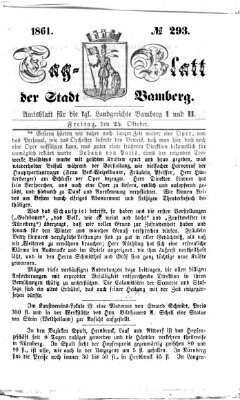 Tag-Blatt der Stadt Bamberg (Bamberger Tagblatt) Freitag 25. Oktober 1861