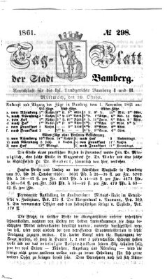 Tag-Blatt der Stadt Bamberg (Bamberger Tagblatt) Mittwoch 30. Oktober 1861