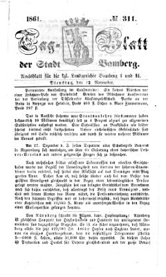 Tag-Blatt der Stadt Bamberg (Bamberger Tagblatt) Dienstag 12. November 1861