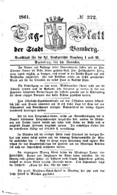 Tag-Blatt der Stadt Bamberg (Bamberger Tagblatt) Samstag 23. November 1861