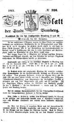 Tag-Blatt der Stadt Bamberg (Bamberger Tagblatt) Mittwoch 27. November 1861