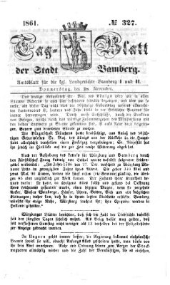 Tag-Blatt der Stadt Bamberg (Bamberger Tagblatt) Donnerstag 28. November 1861