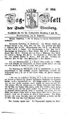 Tag-Blatt der Stadt Bamberg (Bamberger Tagblatt) Donnerstag 5. Dezember 1861