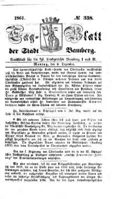 Tag-Blatt der Stadt Bamberg (Bamberger Tagblatt) Montag 9. Dezember 1861