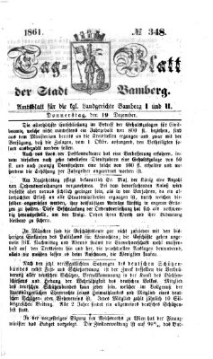 Tag-Blatt der Stadt Bamberg (Bamberger Tagblatt) Donnerstag 19. Dezember 1861