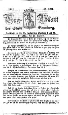 Tag-Blatt der Stadt Bamberg (Bamberger Tagblatt) Dienstag 24. Dezember 1861