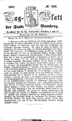 Tag-Blatt der Stadt Bamberg (Bamberger Tagblatt) Sonntag 29. Dezember 1861