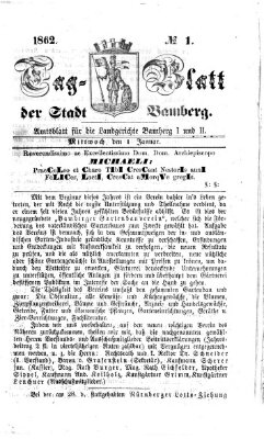 Tag-Blatt der Stadt Bamberg (Bamberger Tagblatt) Mittwoch 1. Januar 1862