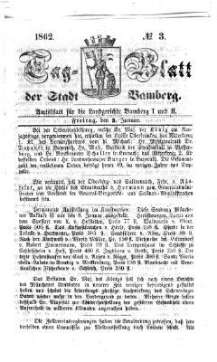 Tag-Blatt der Stadt Bamberg (Bamberger Tagblatt) Freitag 3. Januar 1862