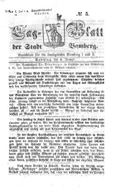 Tag-Blatt der Stadt Bamberg (Bamberger Tagblatt) Sonntag 5. Januar 1862