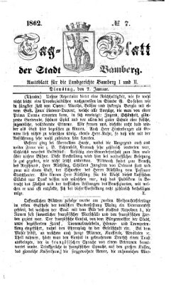 Tag-Blatt der Stadt Bamberg (Bamberger Tagblatt) Dienstag 7. Januar 1862