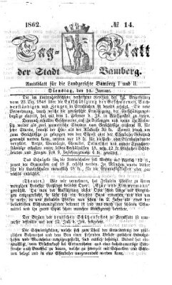 Tag-Blatt der Stadt Bamberg (Bamberger Tagblatt) Dienstag 14. Januar 1862