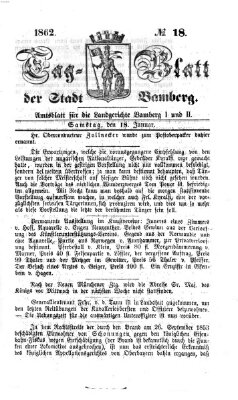 Tag-Blatt der Stadt Bamberg (Bamberger Tagblatt) Samstag 18. Januar 1862