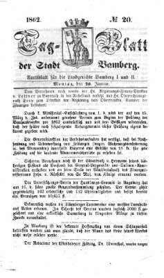 Tag-Blatt der Stadt Bamberg (Bamberger Tagblatt) Montag 20. Januar 1862