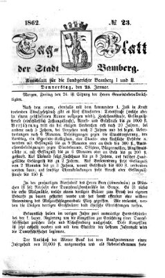 Tag-Blatt der Stadt Bamberg (Bamberger Tagblatt) Donnerstag 23. Januar 1862