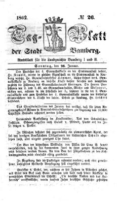 Tag-Blatt der Stadt Bamberg (Bamberger Tagblatt) Sonntag 26. Januar 1862