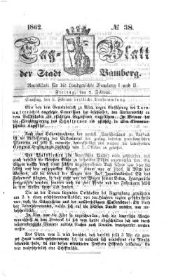 Tag-Blatt der Stadt Bamberg (Bamberger Tagblatt) Freitag 7. Februar 1862