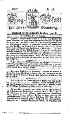 Tag-Blatt der Stadt Bamberg (Bamberger Tagblatt) Dienstag 11. Februar 1862