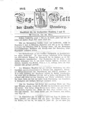 Tag-Blatt der Stadt Bamberg (Bamberger Tagblatt) Mittwoch 19. März 1862