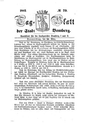 Tag-Blatt der Stadt Bamberg (Bamberger Tagblatt) Donnerstag 20. März 1862