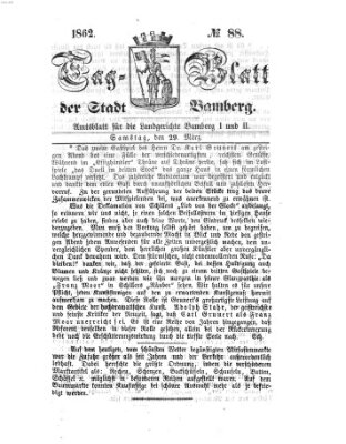 Tag-Blatt der Stadt Bamberg (Bamberger Tagblatt) Samstag 29. März 1862