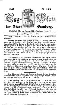 Tag-Blatt der Stadt Bamberg (Bamberger Tagblatt) Donnerstag 1. Mai 1862