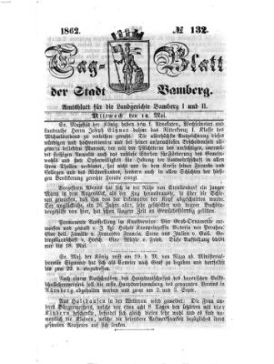 Tag-Blatt der Stadt Bamberg (Bamberger Tagblatt) Mittwoch 14. Mai 1862