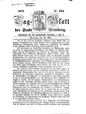 Tag-Blatt der Stadt Bamberg (Bamberger Tagblatt) Freitag 16. Mai 1862