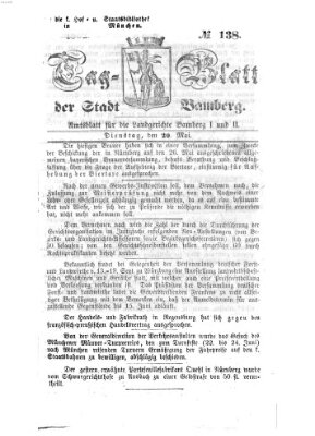 Tag-Blatt der Stadt Bamberg (Bamberger Tagblatt) Dienstag 20. Mai 1862