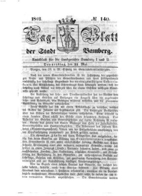 Tag-Blatt der Stadt Bamberg (Bamberger Tagblatt) Donnerstag 22. Mai 1862