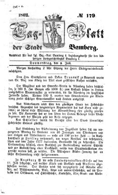 Tag-Blatt der Stadt Bamberg (Bamberger Tagblatt) Donnerstag 3. Juli 1862