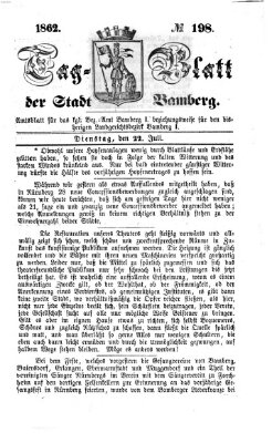 Tag-Blatt der Stadt Bamberg (Bamberger Tagblatt) Dienstag 22. Juli 1862