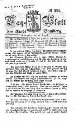 Tag-Blatt der Stadt Bamberg (Bamberger Tagblatt) Sonntag 17. August 1862