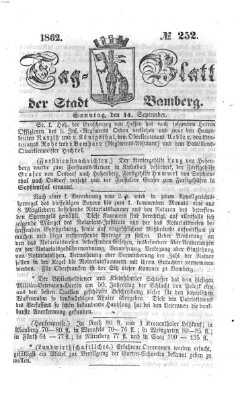 Tag-Blatt der Stadt Bamberg (Bamberger Tagblatt) Sonntag 14. September 1862