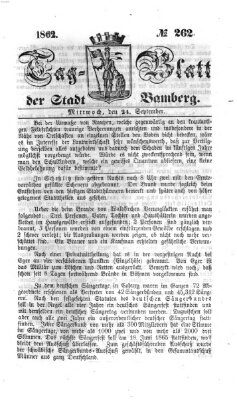 Tag-Blatt der Stadt Bamberg (Bamberger Tagblatt) Mittwoch 24. September 1862