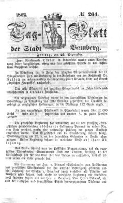 Tag-Blatt der Stadt Bamberg (Bamberger Tagblatt) Freitag 26. September 1862