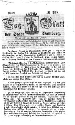 Tag-Blatt der Stadt Bamberg (Bamberger Tagblatt) Donnerstag 30. Oktober 1862