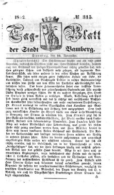 Tag-Blatt der Stadt Bamberg (Bamberger Tagblatt) Sonntag 16. November 1862