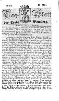 Tag-Blatt der Stadt Bamberg (Bamberger Tagblatt) Montag 24. November 1862