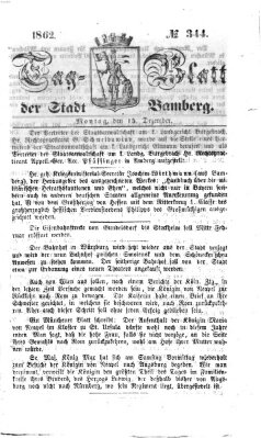 Tag-Blatt der Stadt Bamberg (Bamberger Tagblatt) Montag 15. Dezember 1862