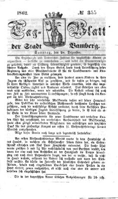 Tag-Blatt der Stadt Bamberg (Bamberger Tagblatt) Sonntag 28. Dezember 1862