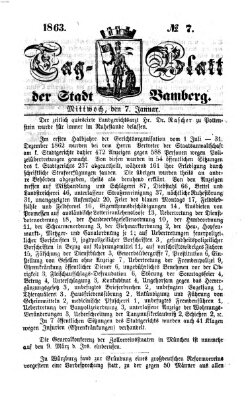 Tag-Blatt der Stadt Bamberg (Bamberger Tagblatt) Mittwoch 7. Januar 1863