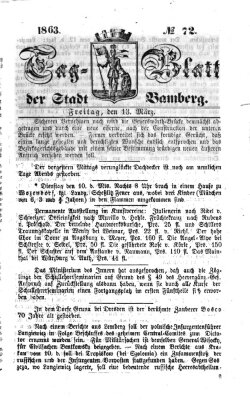 Tag-Blatt der Stadt Bamberg (Bamberger Tagblatt) Freitag 13. März 1863