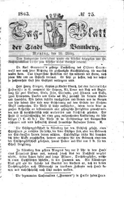 Tag-Blatt der Stadt Bamberg (Bamberger Tagblatt) Montag 16. März 1863