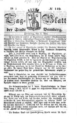 Tag-Blatt der Stadt Bamberg (Bamberger Tagblatt) Freitag 1. Mai 1863